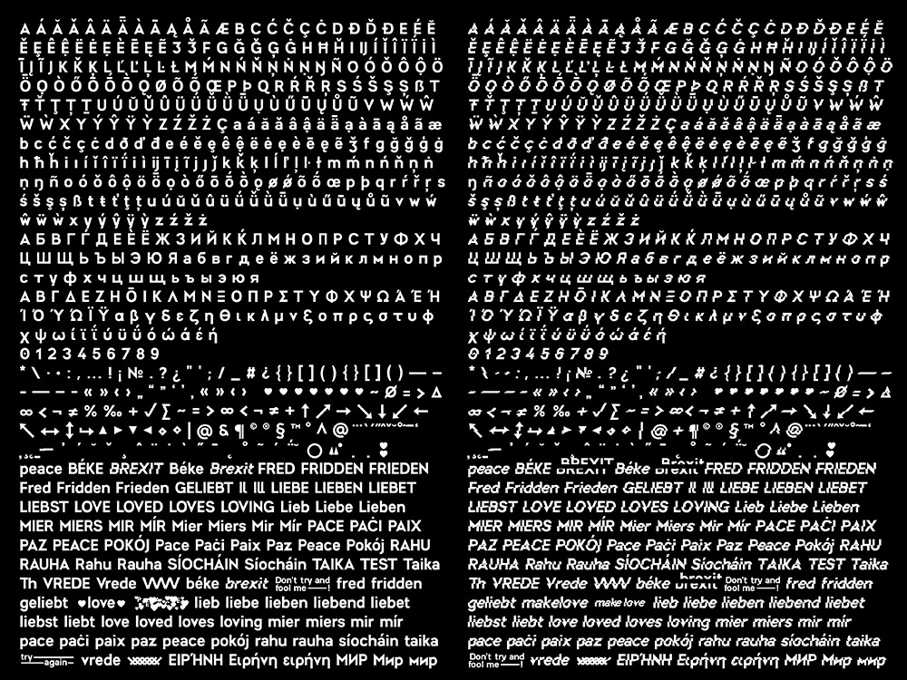 BOM - Büro Olli Meier - Moontype, Moontype, Font, Typedesign, Love and Peace, Typography, Typografie, Typo, Opentype Features, Opentype, OTF, Brexit, Design, Grafikdesign